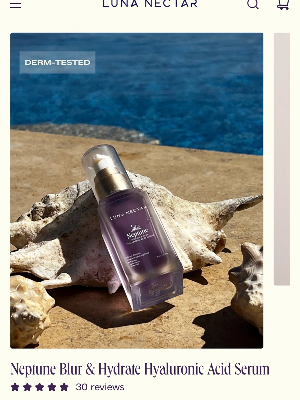 Neptune Blur & Hydrate Hyaluronic Acid Serum — Purple